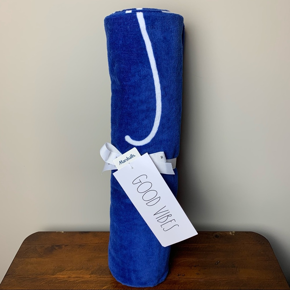 Last One - Rae Dunn “Good Vibes” Beach Towel - Picture 2 of 7